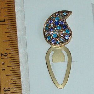 Harlequin Romance Books Teardrop BOOKMARK w/Rhinestones, Vtg 70's, NOS NIP E83